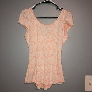 Pink Peplum Top - PAPAYA